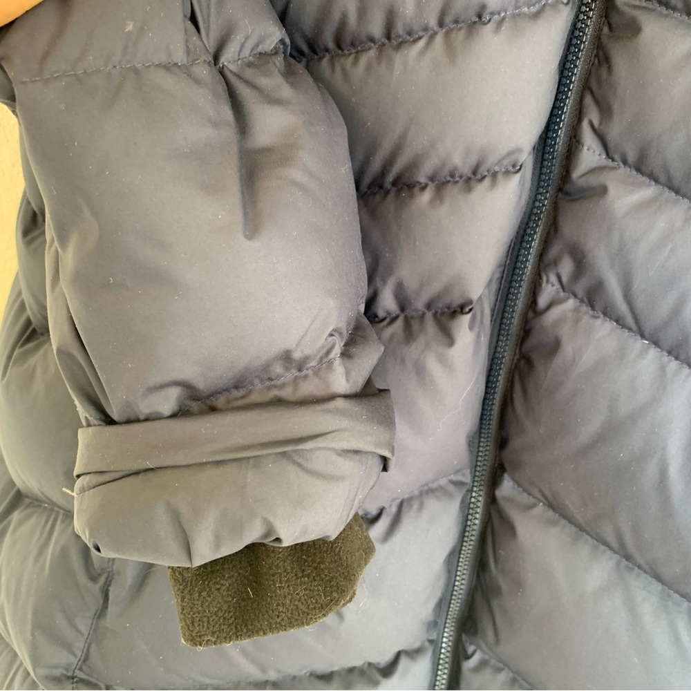 Marmot Women's Montreal Blue Down Puffer Coat Parka with Faux Fur Trim - Picture 11 of 14